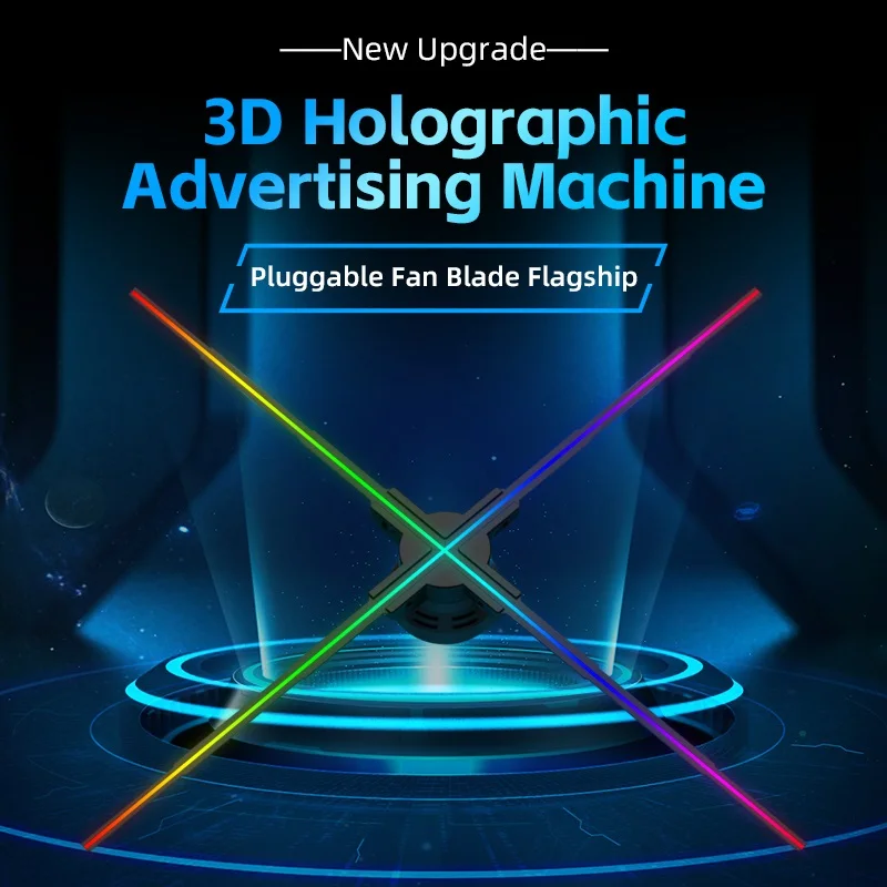 3D-Hologramm-Projektor 80 Cm Mit Wlan – Led-Werbedisplay Für Shop, Bar, Party, Geschäft, Bild- Und Videodarstellung 3D-Hologramm-Projektor 80 Cm Mit Wlan – Led-Werbedisplay Für Shop, Bar, Party, Geschäft, Bild- Und Videodarstellung - Image 2