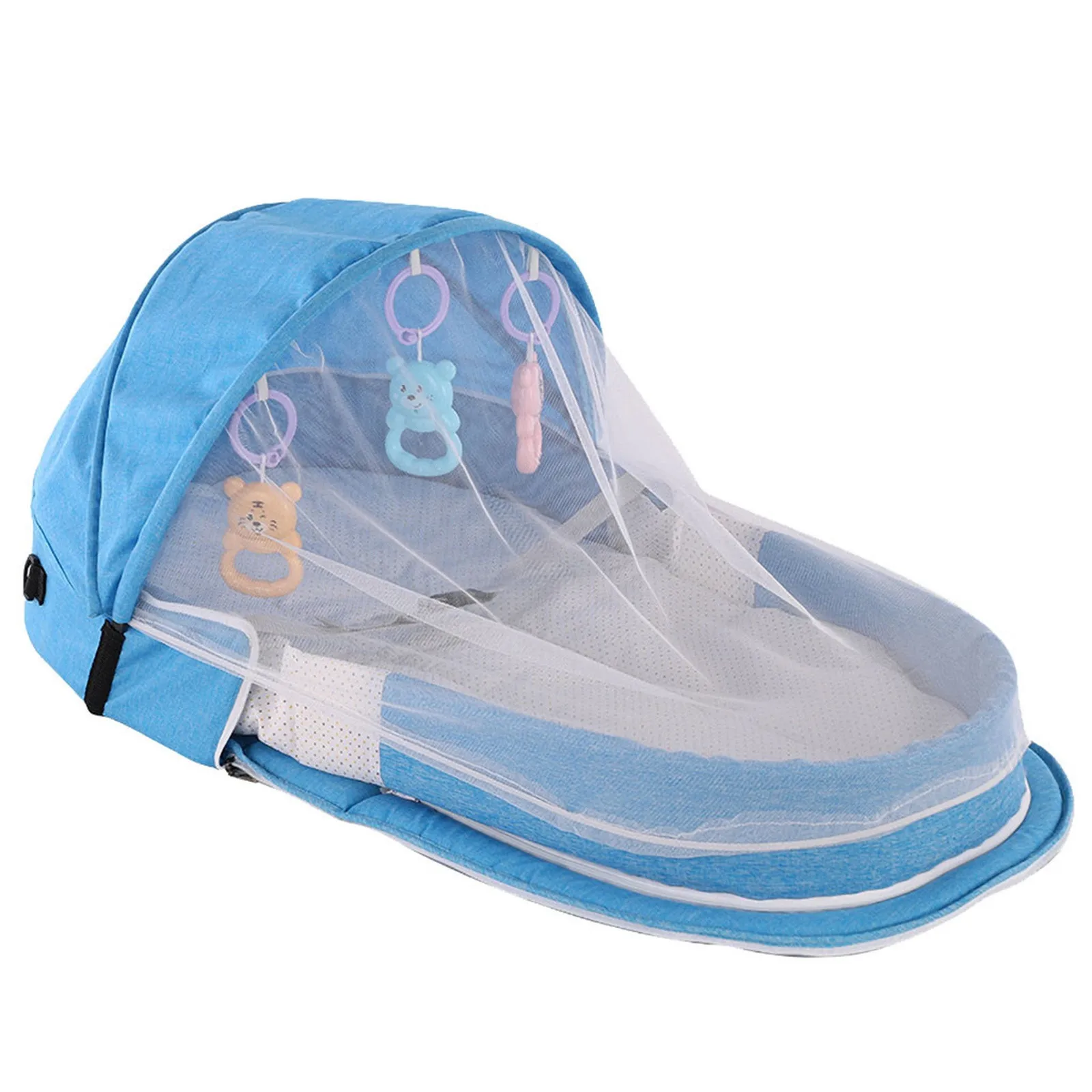 Babybett Klappbares Tragbares Babybett Mit Netz Und Markise Babynest Tragbares Babybett Für Camping Babybett Stuben Wagen Für Baby Babybett Klappbares Tragbares Babybett Mit Netz Und Markise Babynest Tragbares Babybett Für Camping Babybett Stuben Wagen Für Baby - Image 3
