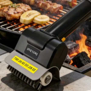 Elektrische Grillbürste USB-Aufladbar mit Drahtborsten Hochdrehmoment Automatische Grillbürste für Zuhause Küche Outdoor-Grillen