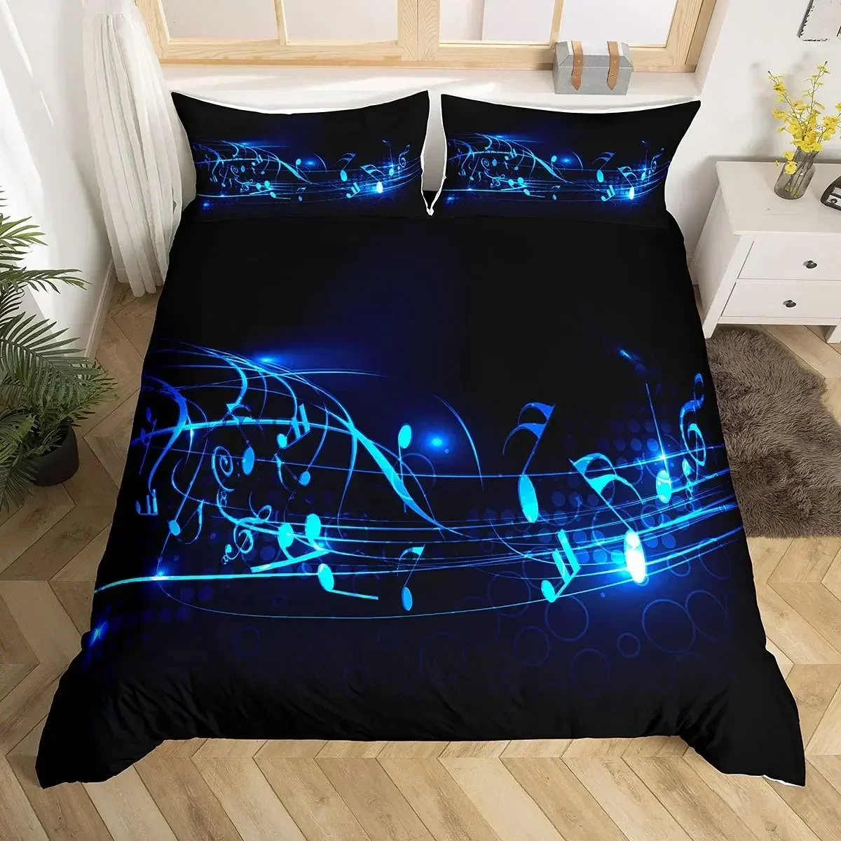 Musik Bettwäsche Set Klavier Tastatur Musik Note Bettbezug Queen Size Bettwäsche Tröster Mikrofaser Gitarre Polyester Bettwäsche Sets Musik Bettwäsche Set Klavier Tastatur Musik Note Bettbezug Queen Size Bettwäsche Tröster Mikrofaser Gitarre Polyester Bettwäsche Sets - Image 10