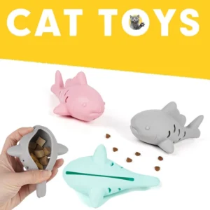 1pc Interesting fish-shaped Cat & Dog Toy Hiding Food & Grinding Teeth Entertainmen Durable Anti Bite Toys Small Pet Supplies