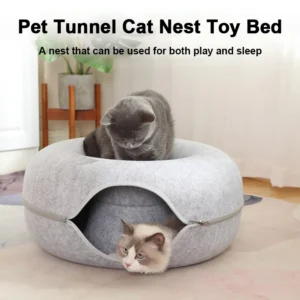 Donut Haustier Katze Tunnel Interaktives Bett Spielzeug Haus Katze Bett Dual-use-Filz Indoor Katze Haus Kätzchen Sport Ausrüstung katze Liefert