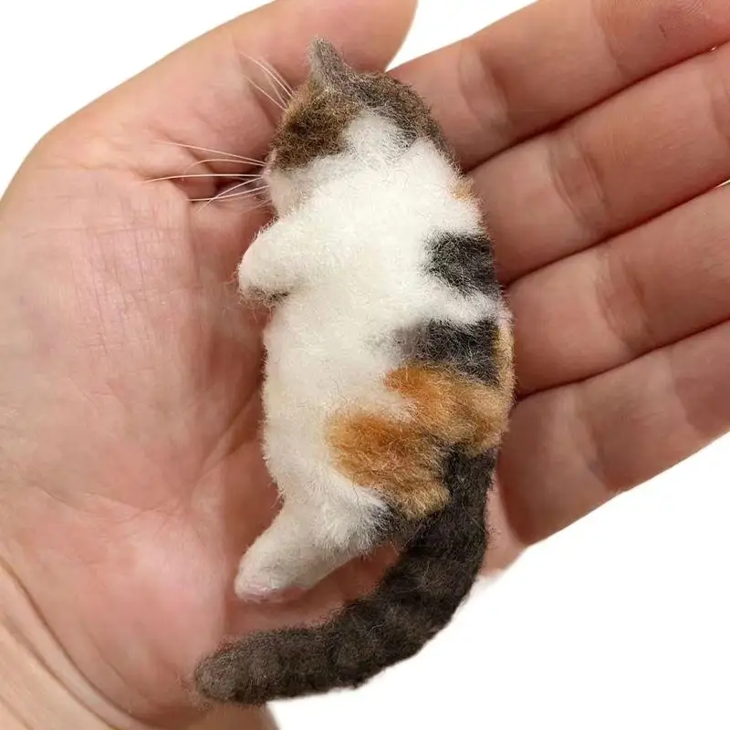 Schafe Filz Poke Katze Handgemachte Material Tasche Für Anfänger Diy Wolle Nadel Filzen Simulation Kreative Tier Geschenke Schafe Filz Poke Katze Handgemachte Material Tasche Für Anfänger Diy Wolle Nadel Filzen Simulation Kreative Tier Geschenke - Image 6