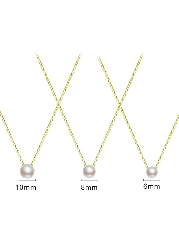 925 Sterling Silber Mode Luxus Weiß 6 Mm 8 Mm 10 Mm Perlmutt Anhänger Halskette Für Frauen Hochzeit Schmuck Zubehör 925 Sterling Silber Mode Luxus Weiß 6 Mm 8 Mm 10 Mm Perlmutt Anhänger Halskette Für Frauen Hochzeit Schmuck Zubehör - Image 6