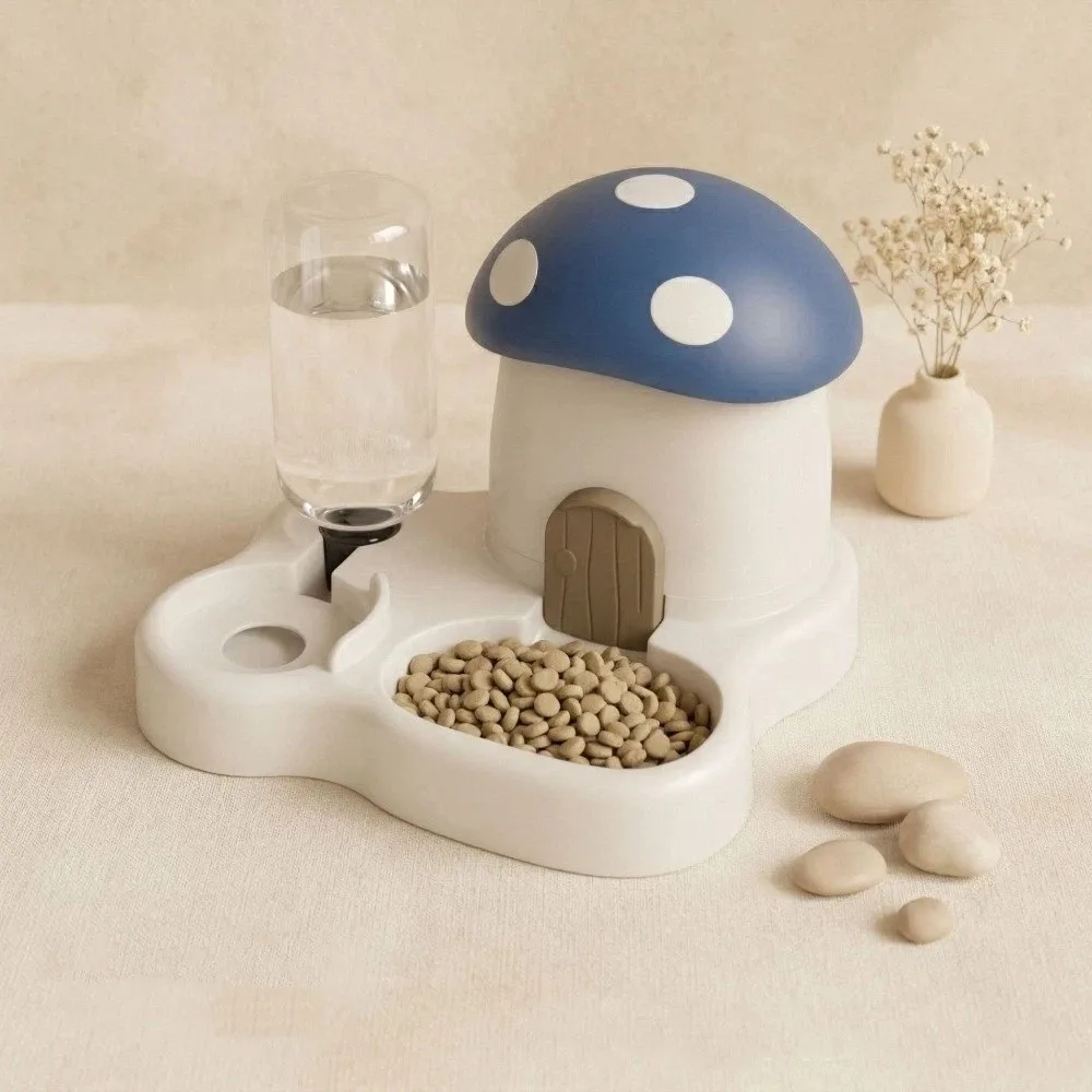 2 In 1 Mushroom Pet Automatic Feeder Large Capacity Moisture-Proof Cat Food Dispenser Dry Wet Separation Gravity Refill 2 In 1 Mushroom Pet Automatic Feeder Large Capacity Moisture-Proof Cat Food Dispenser Dry Wet Separation Gravity Refill - Image 8