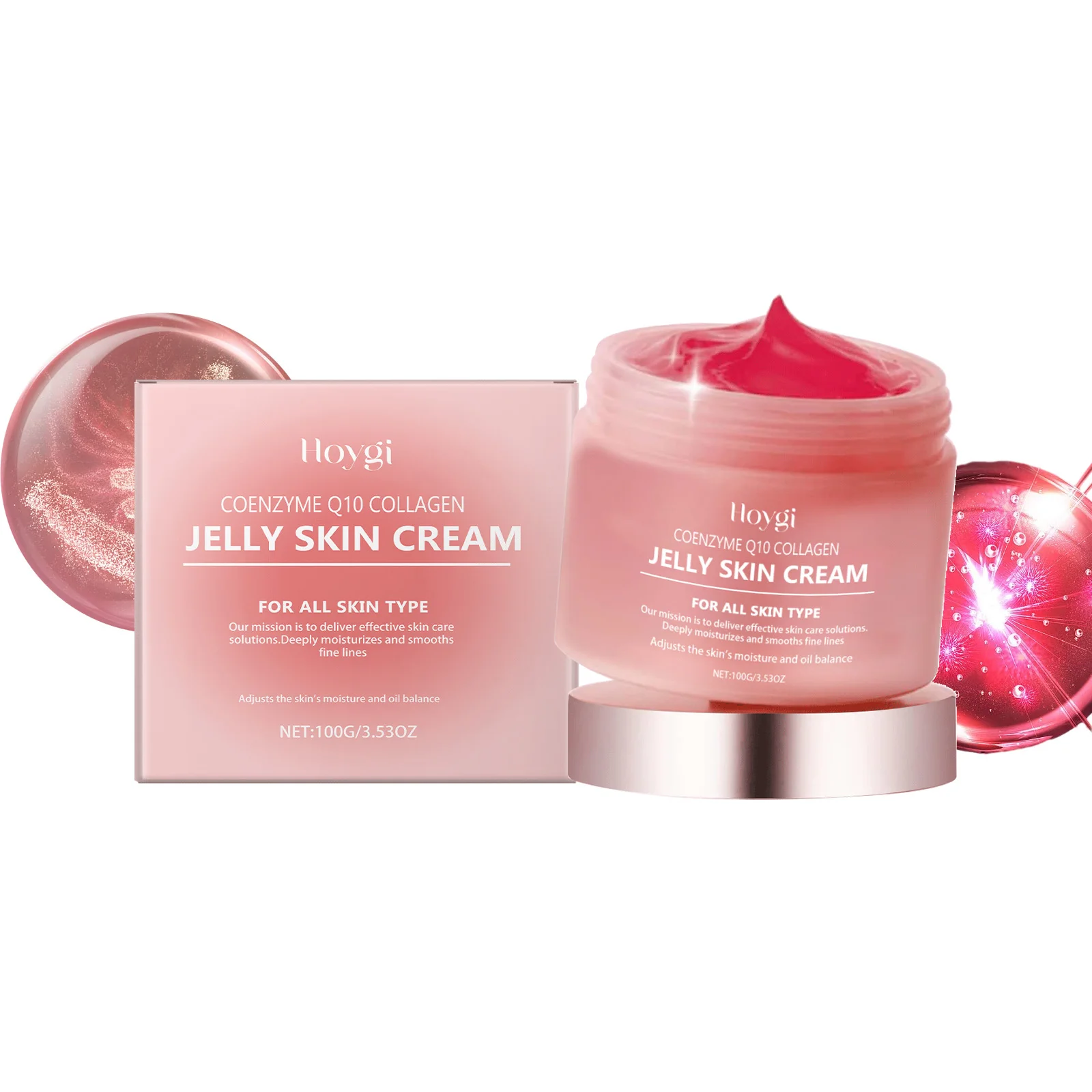 Kollagen-Gelee-Creme, Tief Feuchtigkeitsspendend, Glatte Hautstraffung, Verblasst Feine Linien, Beruhigende, Aufhellende, Feuchtigkeitsspendende Gesichtsgel-Creme Kollagen-Gelee-Creme, Tief Feuchtigkeitsspendend, Glatte Hautstraffung, Verblasst Feine Linien, Beruhigende, Aufhellende, Feuchtigkeitsspendende Gesichtsgel-Creme - Image 8