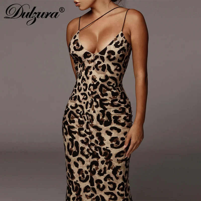 Dulzura Frauen Party Club Abend Streetwear Leopard Bodycon Midi Kleid 2024, Sommer Kleidung Großhandel Artikel Für Business Dulzura Frauen Party Club Abend Streetwear Leopard Bodycon Midi Kleid 2024, Sommer Kleidung Großhandel Artikel Für Business - Image 2