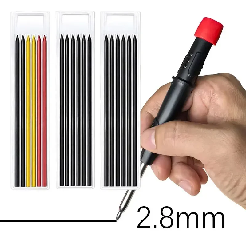 Neue 2-In-1 Solide Zimmermannsbleistifte Mit Spitzer Zimmermann 2,8 Mm Solide Druckbleistifte Markierungswerkzeuge Bau/Zimmerler Neue 2-In-1 Solide Zimmermannsbleistifte Mit Spitzer Zimmermann 2,8 Mm Solide Druckbleistifte Markierungswerkzeuge Bau/Zimmerler - Image 2