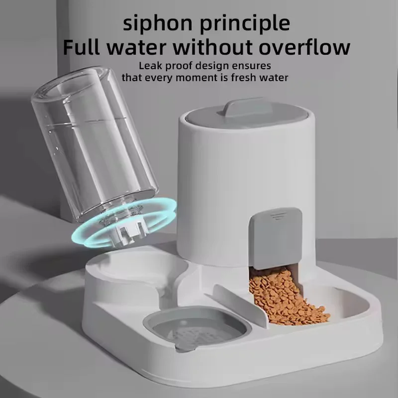 Automatic Cat Dog Feeder And Water Dispenser Combo Large Capacity Gravity Pet Food Water Feeder For Small Medium Pets Automatic Cat Dog Feeder And Water Dispenser Combo Large Capacity Gravity Pet Food Water Feeder For Small Medium Pets - Image 2