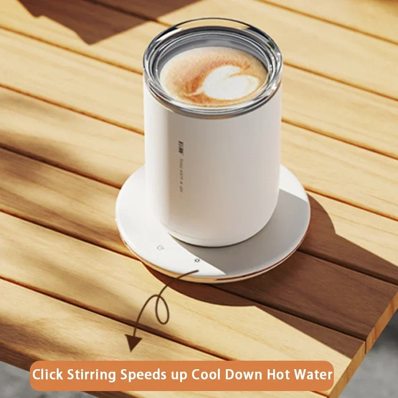 2-In-1-Kaffeetassenwärmer, Automatischer Magnetischer Rührbecher Für Zuhause Und Büro, Usb, Elektrischer Rührbecher, Getränkewärmer, Heizplatte 2-In-1-Kaffeetassenwärmer, Automatischer Magnetischer Rührbecher Für Zuhause Und Büro, Usb, Elektrischer Rührbecher, Getränkewärmer, Heizplatte - Image 3