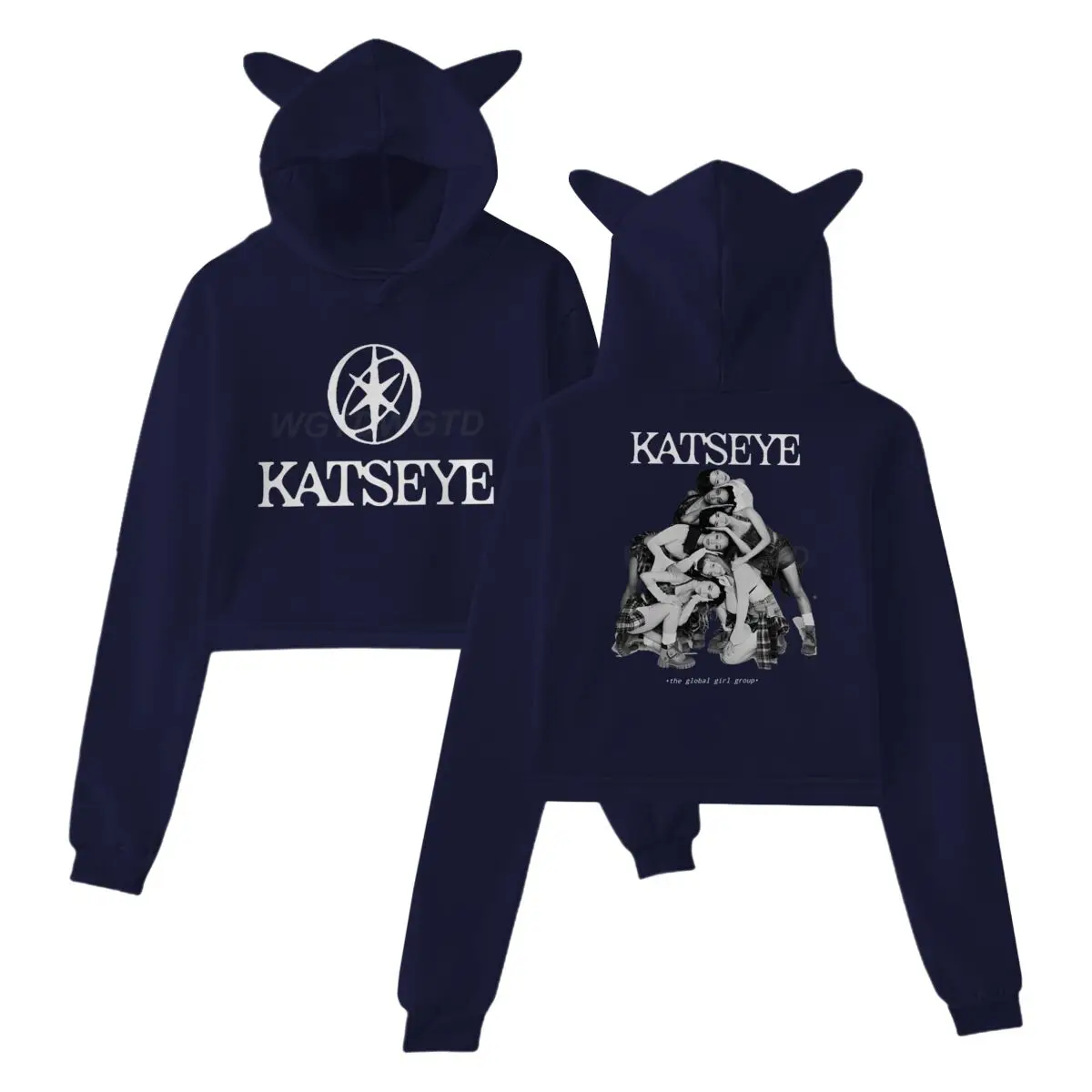 Katseye Tour 2025, Merch Hoodies, Sweatshirt Für Mädchen, Katzenohr-Crop-Pullover, Freizeitkleidung, Katseye Y2K, Modischer Kapuzenpullover Für Mädchen Katseye Tour 2025, Merch Hoodies, Sweatshirt Für Mädchen, Katzenohr-Crop-Pullover, Freizeitkleidung, Katseye Y2K, Modischer Kapuzenpullover Für Mädchen - Image 3