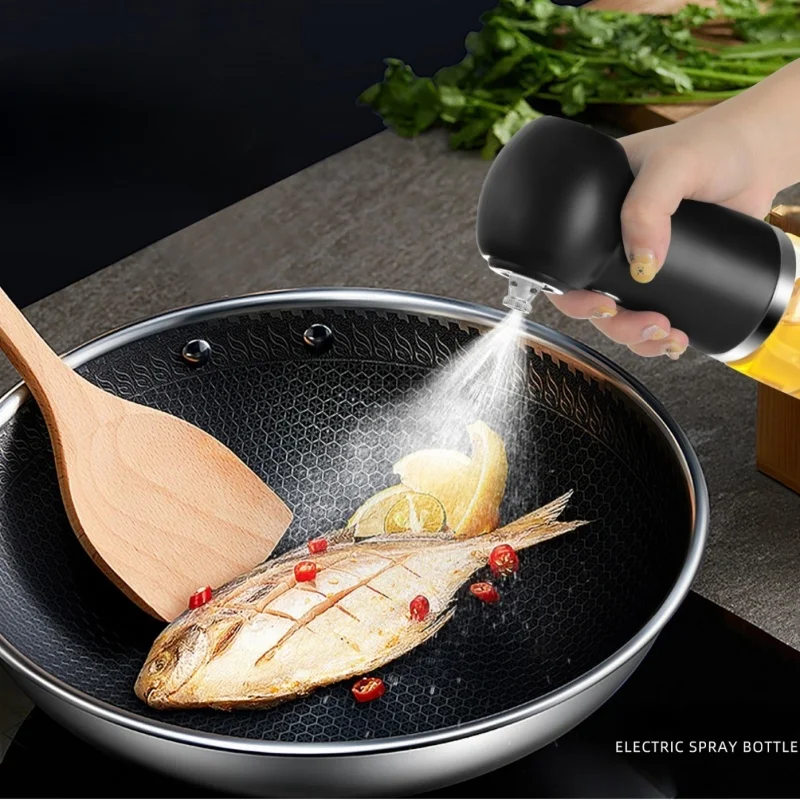 Elektrische Olivenöl-Sprühflasche, Wiederaufladbar, Küchenutensilien, Ölspender, Grill, Neuheit, Zubehör Für Das Kochen In Der Küche Zu Hause Elektrische Olivenöl-Sprühflasche, Wiederaufladbar, Küchenutensilien, Ölspender, Grill, Neuheit, Zubehör Für Das Kochen In Der Küche Zu Hause - Image 3