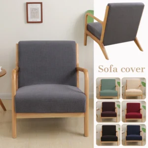 Armchair Slipcover Elastic Modern Chair Cover Zipper Stretch Wood Arm Chair Cover Protector Removable Seat Cover Home Decor