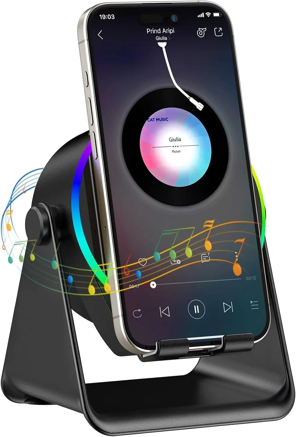 5-In-1 Rgb Bluetooth-Lautsprecher Mit Handyhalterung – Leistungsstarker Hifi-Sound, Subwoofer Und Magnetische Tablet-Halterung 5-In-1 Rgb Bluetooth-Lautsprecher Mit Handyhalterung – Leistungsstarker Hifi-Sound, Subwoofer Und Magnetische Tablet-Halterung - Image 8