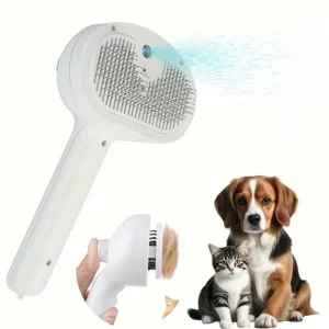 Das multifunktionale Tierpflegewerkzeug kombiniert Dampfspray, schwimmende Haarentfernung und Styling für Katzen und Hunde, All-in-One-Gerät