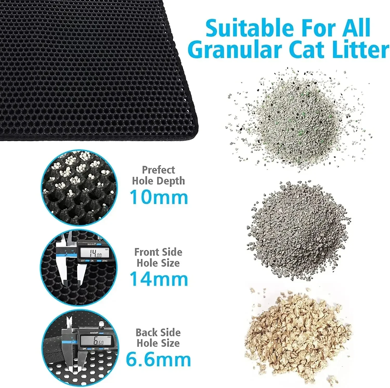 Cat Litter Mat 2-Layer Design Premium Sand Trapping Technology Waterproof Base Non-Slip Pet Floor Protector For Indoor Kittens Cat Litter Mat 2-Layer Design Premium Sand Trapping Technology Waterproof Base Non-Slip Pet Floor Protector For Indoor Kittens - Image 5