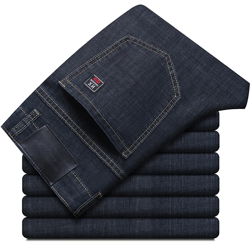 Summer New Elastic Men'S Jeans Fashion Comfortable Business Straight Stretch Cotton Casual Denim Pants Brand Male Thin Trousers Summer New Elastic Men'S Jeans Fashion Comfortable Business Straight Stretch Cotton Casual Denim Pants Brand Male Thin Trousers - Image 5