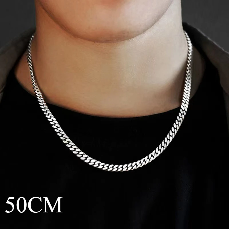 925 Sterling Silber 8/16/18/20/22/24 Zoll 6Mm Seite Kette Halsketten Für Frau Männer Einfache Punk Halsketten Charme Hochzeit Schmuck 925 Sterling Silber 8/16/18/20/22/24 Zoll 6Mm Seite Kette Halsketten Für Frau Männer Einfache Punk Halsketten Charme Hochzeit Schmuck - Image 14