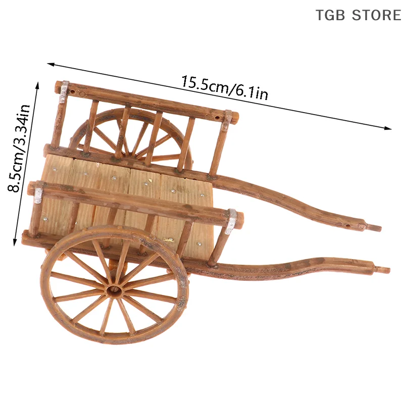 Dollhouse Miniature Simulation Assembled Cart Model Diy Accessories Garden Furniture Toys Dollhouse Miniature Simulation Assembled Cart Model Diy Accessories Garden Furniture Toys - Image 6