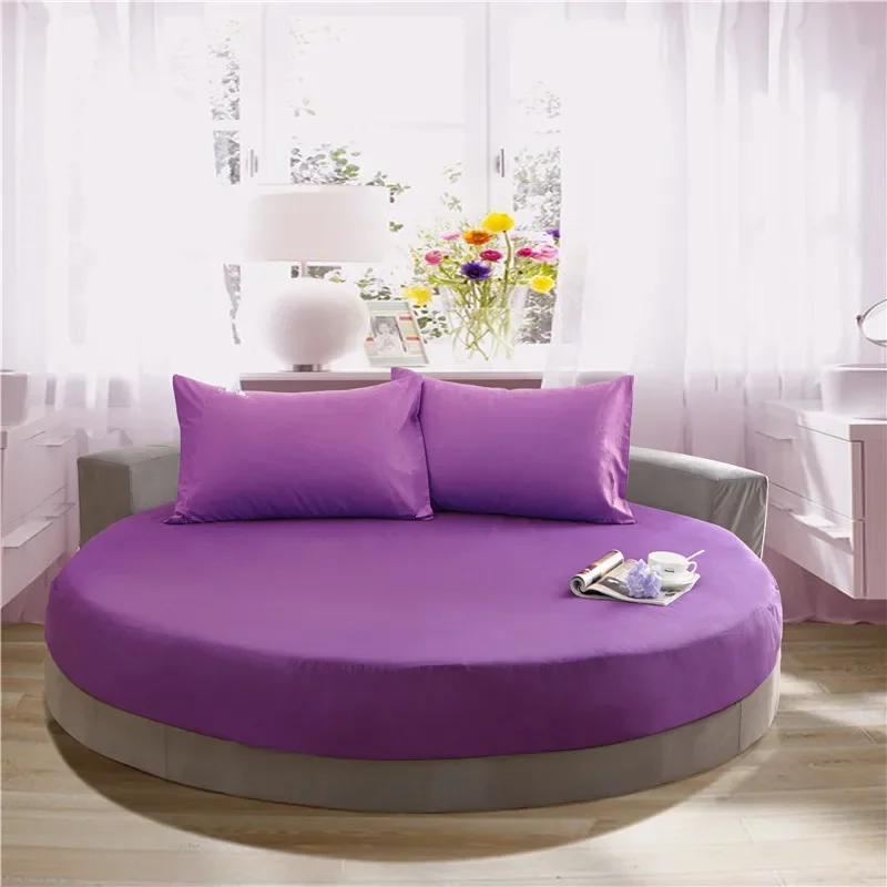 100% Cotton Round Bed Sheet Set Elastic Band Soft Skin Friendly Fitted Sheets Set Elastic Band Bedsheet 3/1 Pcs Mattress Cover 100% Cotton Round Bed Sheet Set Elastic Band Soft Skin Friendly Fitted Sheets Set Elastic Band Bedsheet 3/1 Pcs Mattress Cover - Image 10