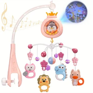 Baby Krippe Glocke Spielzeug Musical Baby Krippe Mobile mit Lichter Projektion für 0-12 Monate Kleinkinder Krippe Spielzeug Bett Glocke spielzeug Neugeborenen Geschenke