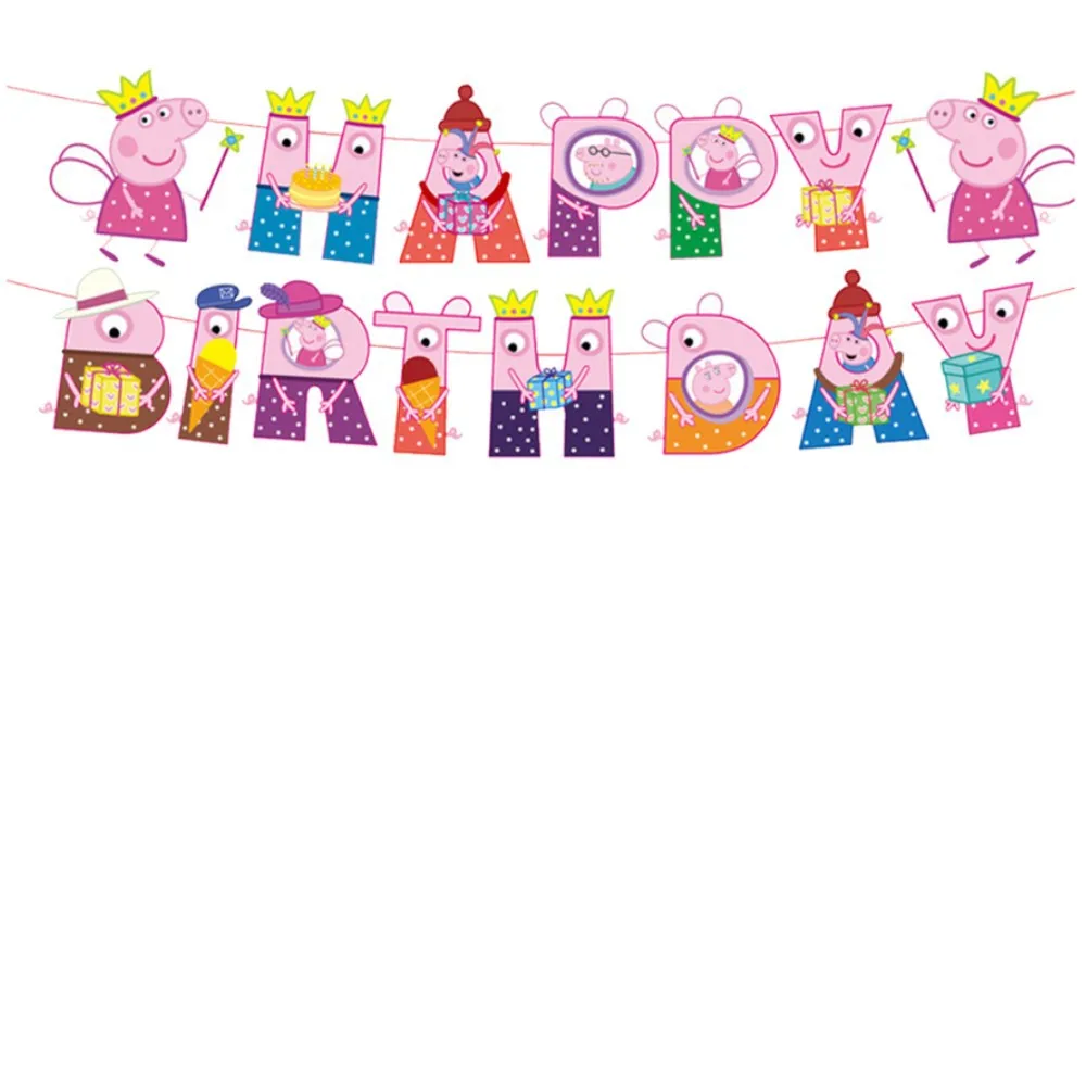 Peppa Pig Geburtstagsparty-Dekoration, George Page Family Ballon Für Kinder, Eventzubehör, Geschirr, Banner, Hintergrund, Geschenk, Babyparty Peppa Pig Geburtstagsparty-Dekoration, George Page Family Ballon Für Kinder, Eventzubehör, Geschirr, Banner, Hintergrund, Geschenk, Babyparty - Image 30