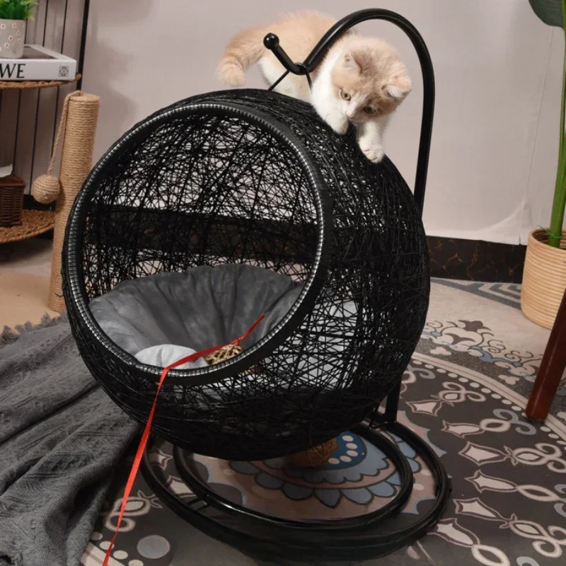Cat Hanging Basket Hammock Cat Nest Semi-Enclosed Pet Furniture Luxury Cat Bed Pet Supplies Pet Toys Cat Hanging Basket Hammock Cat Nest Semi-Enclosed Pet Furniture Luxury Cat Bed Pet Supplies Pet Toys - Image 5