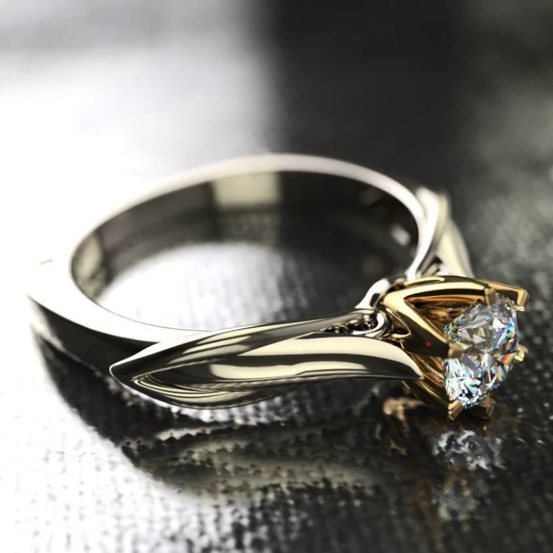 Reiner 18K Gold Moissanit-Ring Für Damen Mit Edelsteinen, Paar-Schmuck Für Hochzeit Und Verlobung, Valentinstag- Und Jubiläumsgeschenk Reiner 18K Gold Moissanit-Ring Für Damen Mit Edelsteinen, Paar-Schmuck Für Hochzeit Und Verlobung, Valentinstag- Und Jubiläumsgeschenk - Image 4