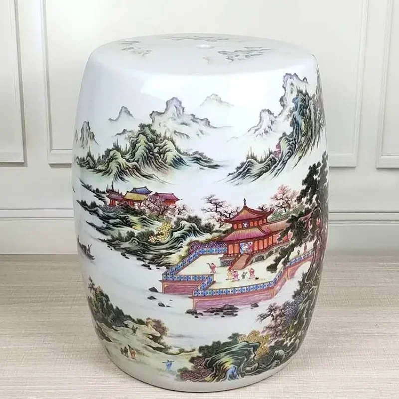 New Chinese Style Carved Pattern Ottoman Movable Living Room Accent Furniture Artistic Home Decor New Chinese Style Carved Pattern Ottoman Movable Living Room Accent Furniture Artistic Home Decor - Image 6