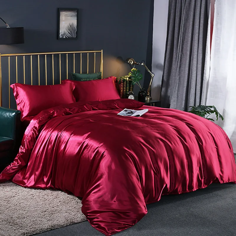Bedding Duvet Cover Set Soft Silky Textured Comforter Cover With Corner Ties And Zipper Closure, Envelop Pillowcase Bedding Duvet Cover Set Soft Silky Textured Comforter Cover With Corner Ties And Zipper Closure, Envelop Pillowcase - Image 9