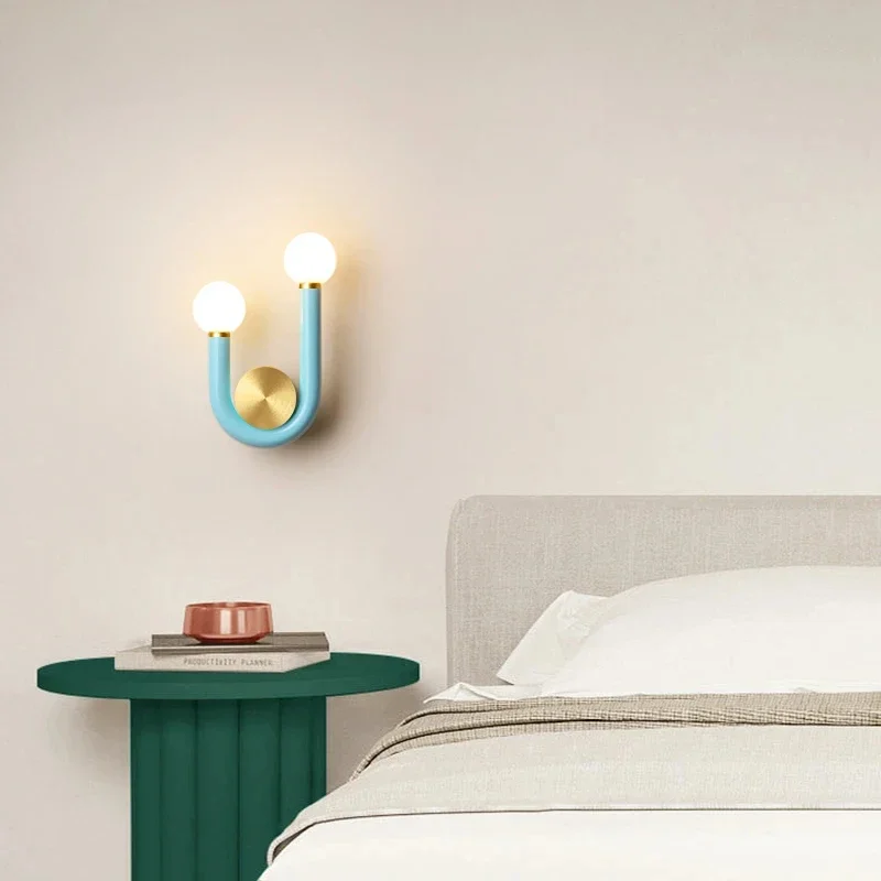 Moderne Rot/Blau/Rosa Led Wandleuchte Dekor Beleuchtung U-Förmige Nachttischlampe Für Schlafzimmer Wohnzimmer Gang Dekorative Wandleuchte Moderne Rot/Blau/Rosa Led Wandleuchte Dekor Beleuchtung U-Förmige Nachttischlampe Für Schlafzimmer Wohnzimmer Gang Dekorative Wandleuchte - Image 4