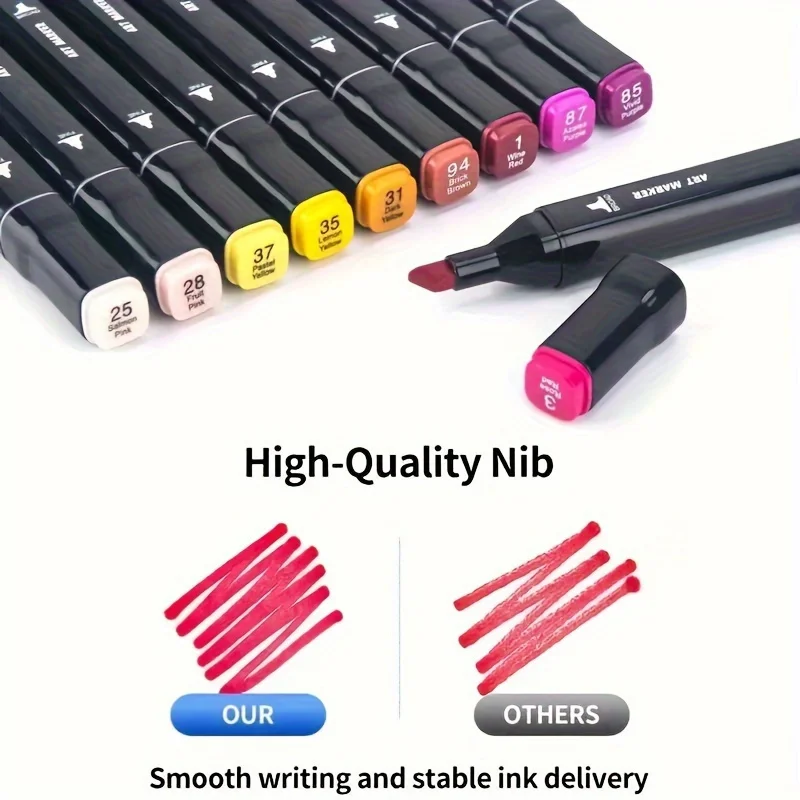 Professionelle Permanent-Skizzenmarker – Farbiges Doppelkopf-Set Für Kunstillustrationen Und Schulbedarf Professionelle Permanent-Skizzenmarker – Farbiges Doppelkopf-Set Für Kunstillustrationen Und Schulbedarf - Image 5