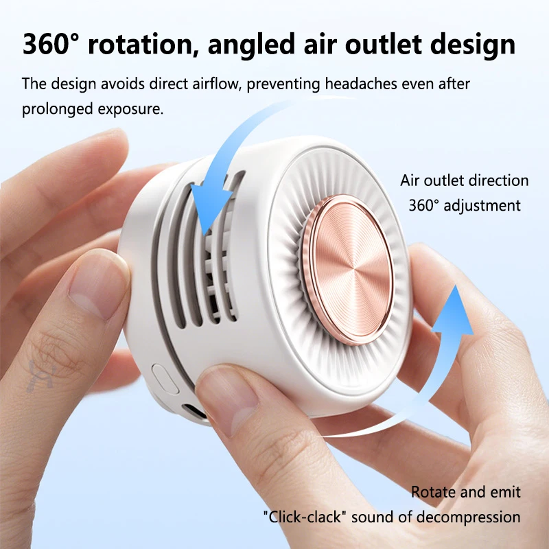 Lenovo Tragbarer Clip-Tischventilator 360° – Blattloser Usb-Mini-Ventilator Mit Akku Für Büro, Reisen Und Outdoor Lenovo Tragbarer Clip-Tischventilator 360° – Blattloser Usb-Mini-Ventilator Mit Akku Für Büro, Reisen Und Outdoor - Image 5