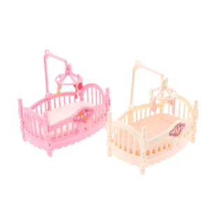 NEW 1Pc 1:12 Dollhouse Miniature Baby Room Bassinet Bed Cradle Bed Furniture Model Decor Toy Doll House Accessories