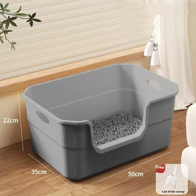 ♥Extra Large Cat Litter Box;Semi-Enclosed &Amp; Open Design, Anti-Splash Cat Toilet With High Sides ♥Extra Large Cat Litter Box;Semi-Enclosed &Amp; Open Design, Anti-Splash Cat Toilet With High Sides - Image 8