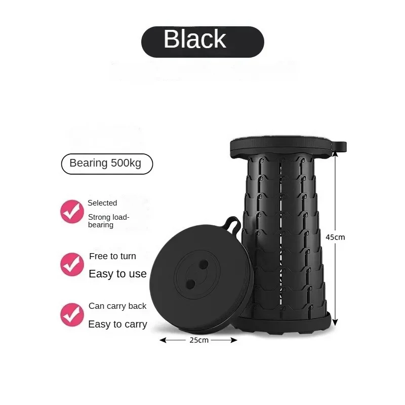 Collapsible Stool Portable Folding Expandable Stool With Carrying Straps Home Space Saving Furniture Stools For Camping Fishing Collapsible Stool Portable Folding Expandable Stool With Carrying Straps Home Space Saving Furniture Stools For Camping Fishing - Image 8
