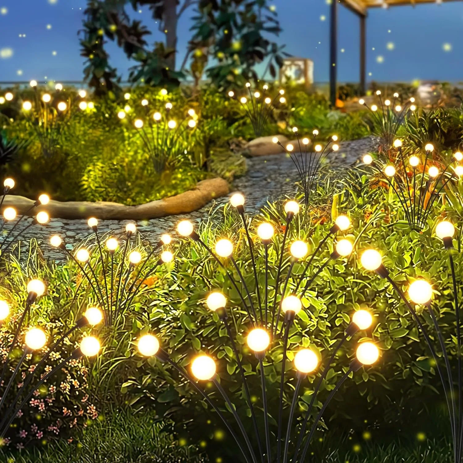 6/8/10 Led Solarbetriebene Gartenleuchten Glühwürmchen-Lichter Für Den Außenbereich, Wasserdicht, Lebendige Schwankende Lichter Für Terrassen-Wegendekoration 6/8/10 Led Solarbetriebene Gartenleuchten Glühwürmchen-Lichter Für Den Außenbereich, Wasserdicht, Lebendige Schwankende Lichter Für Terrassen-Wegendekoration - Image 6