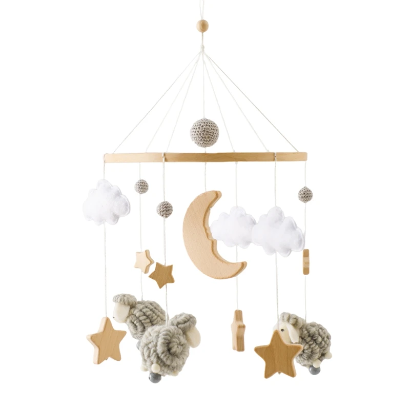 Babymobile Mit Holzrasseln, Weichen Filz-Tierfiguren, Musikbox Und Hängespielzeug Für Neugeborene – Babygeschenke Babymobile Mit Holzrasseln, Weichen Filz-Tierfiguren, Musikbox Und Hängespielzeug Für Neugeborene – Babygeschenke - Image 17