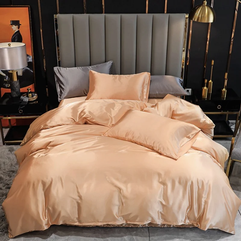 Bedding Duvet Cover Set Soft Silky Textured Comforter Cover With Corner Ties And Zipper Closure, Envelop Pillowcase Bedding Duvet Cover Set Soft Silky Textured Comforter Cover With Corner Ties And Zipper Closure, Envelop Pillowcase - Image 10