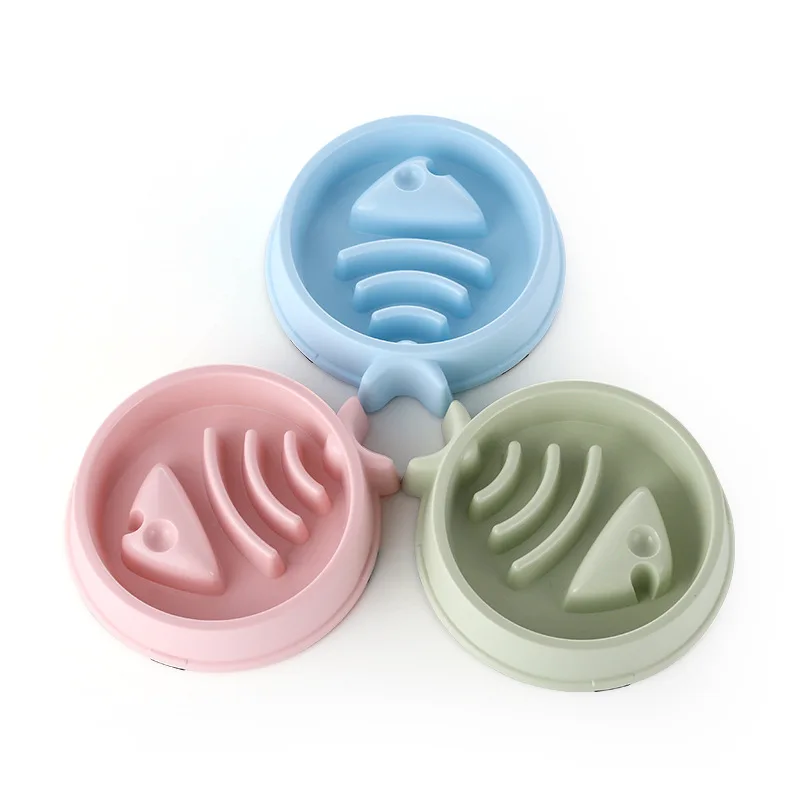 Pet Cat Slow Food Bowl Fat Help Healthy Round Anti-Choking Thickened And Non-Slip Multiple Colors Shapes Pet Cat Slow Food Bowl Fat Help Healthy Round Anti-Choking Thickened And Non-Slip Multiple Colors Shapes - Image 3