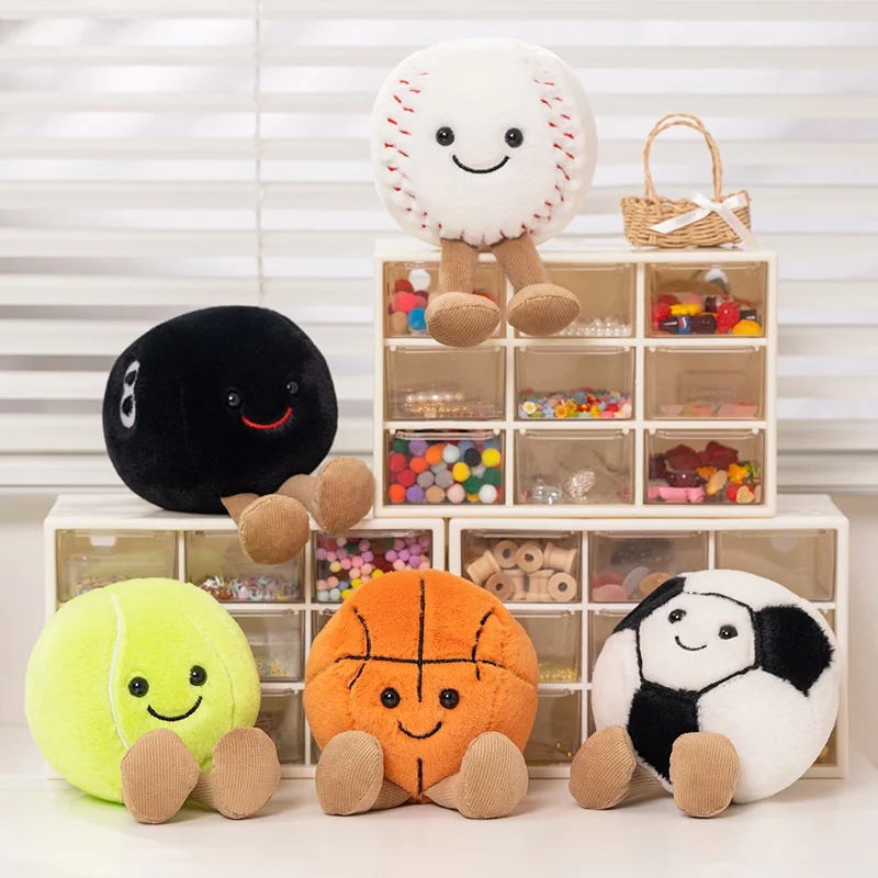 Entzückende Basketball-Fußball-Tennis-Baseball-Billard-Plüschtiere, Weiche Gefüllte Bälle, Kissen, Weihnachts- Und Geburtstagsgeschenke Für Jungen Entzückende Basketball-Fußball-Tennis-Baseball-Billard-Plüschtiere, Weiche Gefüllte Bälle, Kissen, Weihnachts- Und Geburtstagsgeschenke Für Jungen - Image 3
