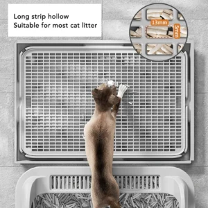 Cat Litter Trapping Mat Cat Litter Mat Spacious Double Layer Washable Anti Slip Bottom Cat Litter Box Mat Cat Litter Catcher Mat