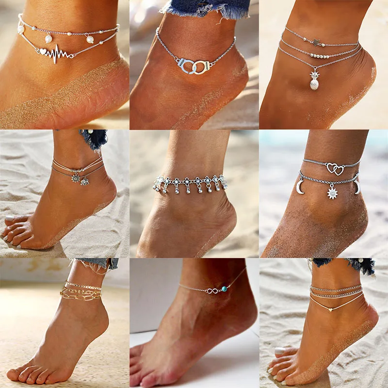 2/3 Teile/Satz Strand Fußkettchen Für Frauen Perle Perlen Sonnenblumen Anhänger Fuß Ketten Böhmischen Fuß Zubehör Sommer Barfuß Kette 2/3 Teile/Satz Strand Fußkettchen Für Frauen Perle Perlen Sonnenblumen Anhänger Fuß Ketten Böhmischen Fuß Zubehör Sommer Barfuß Kette