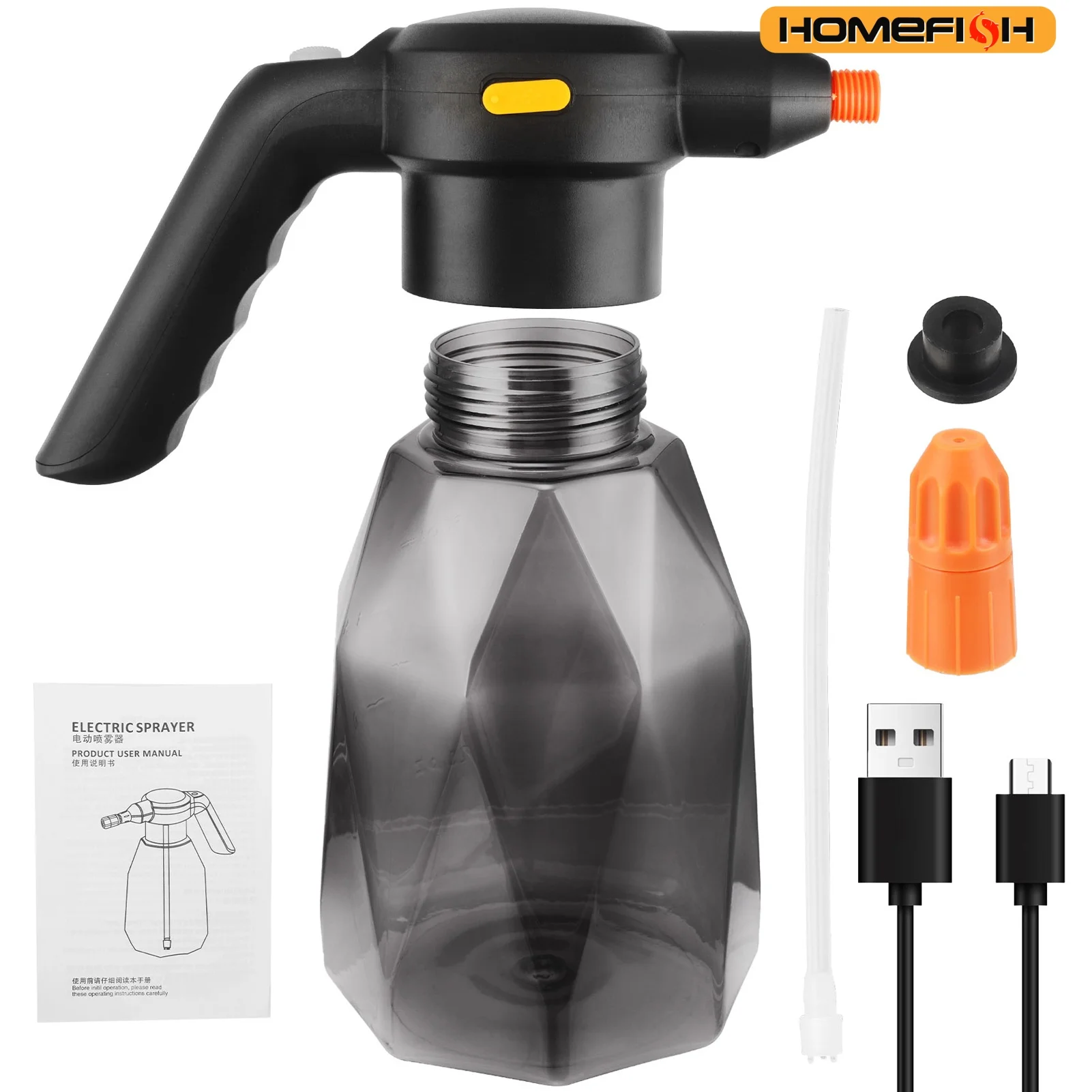 2L Wiederaufladbarer Elektrischer Handsprinkler, Zerstäubende Gießkanne, Wassersprüher Für Gartenpflanzen 2L Wiederaufladbarer Elektrischer Handsprinkler, Zerstäubende Gießkanne, Wassersprüher Für Gartenpflanzen