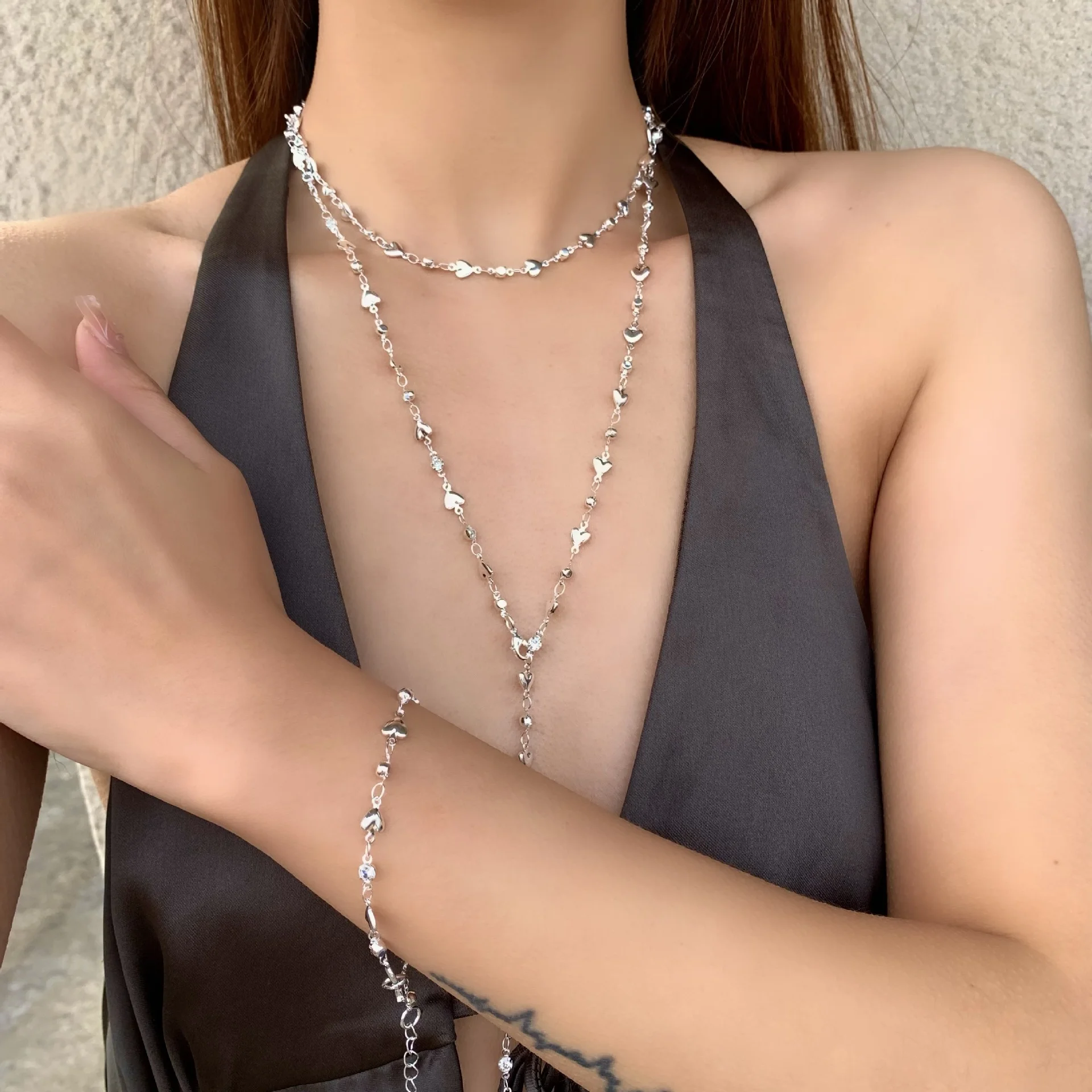 Trendy Gold Silber Farbe Glas Lange Y-Förmigen Halskette Metall Schlüsselbein Kette Sommer Urlaub Party Böhmischen Körper Schmuck Geschenke Trendy Gold Silber Farbe Glas Lange Y-Förmigen Halskette Metall Schlüsselbein Kette Sommer Urlaub Party Böhmischen Körper Schmuck Geschenke - Image 3