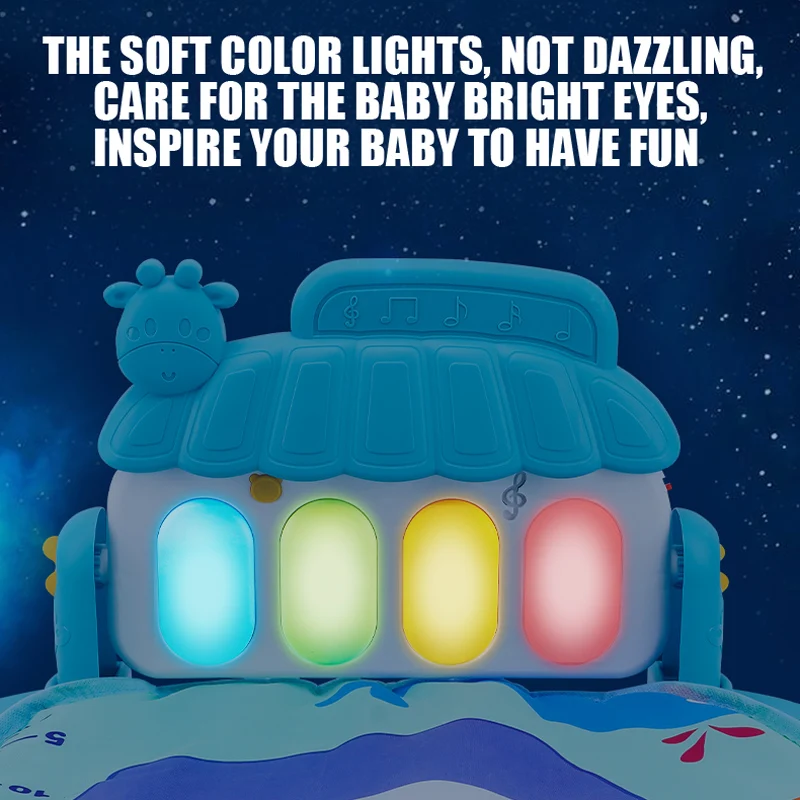 Baby Fitness Stand Music Play Gym Activity Toys Newborn Piano Crawling Blanket Pedal Game Pad Early Education 0-36 Months Gifts Baby Fitness Stand Music Play Gym Activity Toys Newborn Piano Crawling Blanket Pedal Game Pad Early Education 0-36 Months Gifts - Image 3