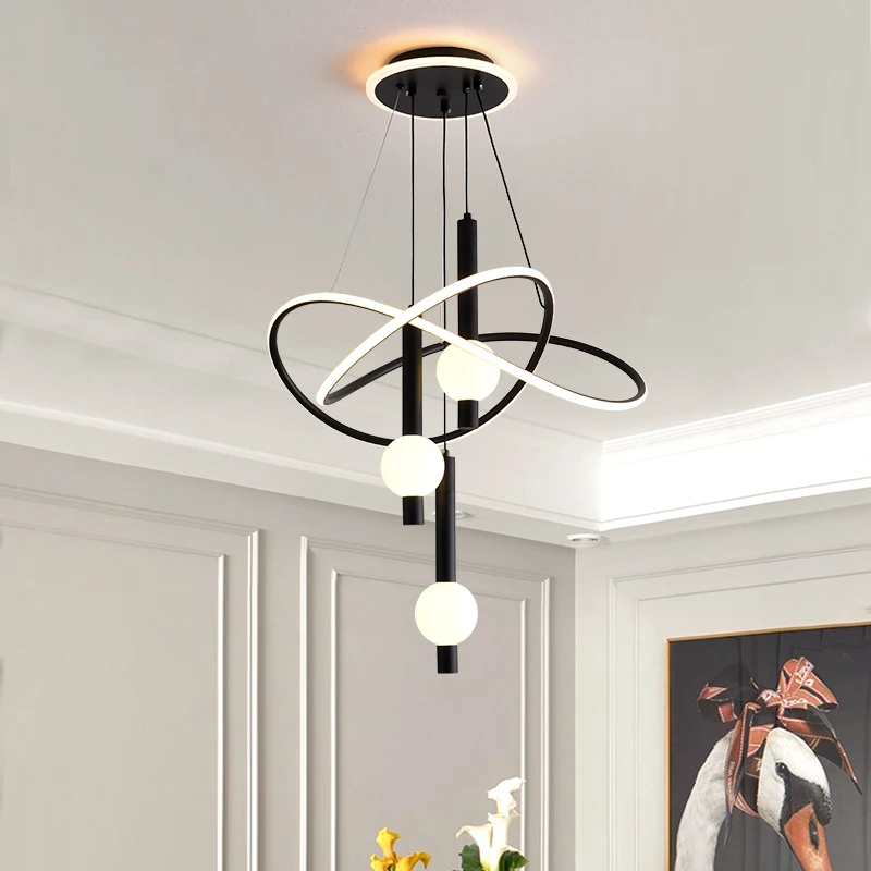 Moderne Led-Pendelleuchte, Kronleuchter Für Esszimmer, Wohnzimmer, Deckenleuchte, 3 Farben, Dimmbar, Innenbeleuchtung, Heimdekoration, Lampe Moderne Led-Pendelleuchte, Kronleuchter Für Esszimmer, Wohnzimmer, Deckenleuchte, 3 Farben, Dimmbar, Innenbeleuchtung, Heimdekoration, Lampe - Image 5