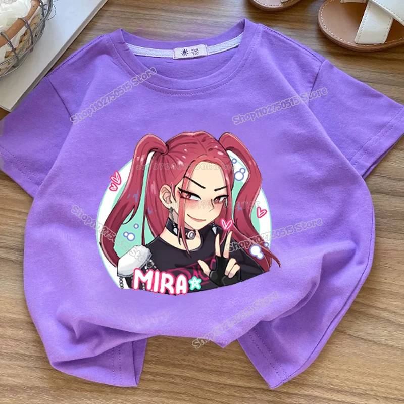 Summre Girl Kpop Demon Hunters Kleidung Rumi Mira Zoey Kurzarm-T-Shirt Für Kinder, Sommer, Lässige Oberteile, Cartoon-T-Shirt Aus Baumwolle Für Kleinkinder Summre Girl Kpop Demon Hunters Kleidung Rumi Mira Zoey Kurzarm-T-Shirt Für Kinder, Sommer, Lässige Oberteile, Cartoon-T-Shirt Aus Baumwolle Für Kleinkinder - Image 21