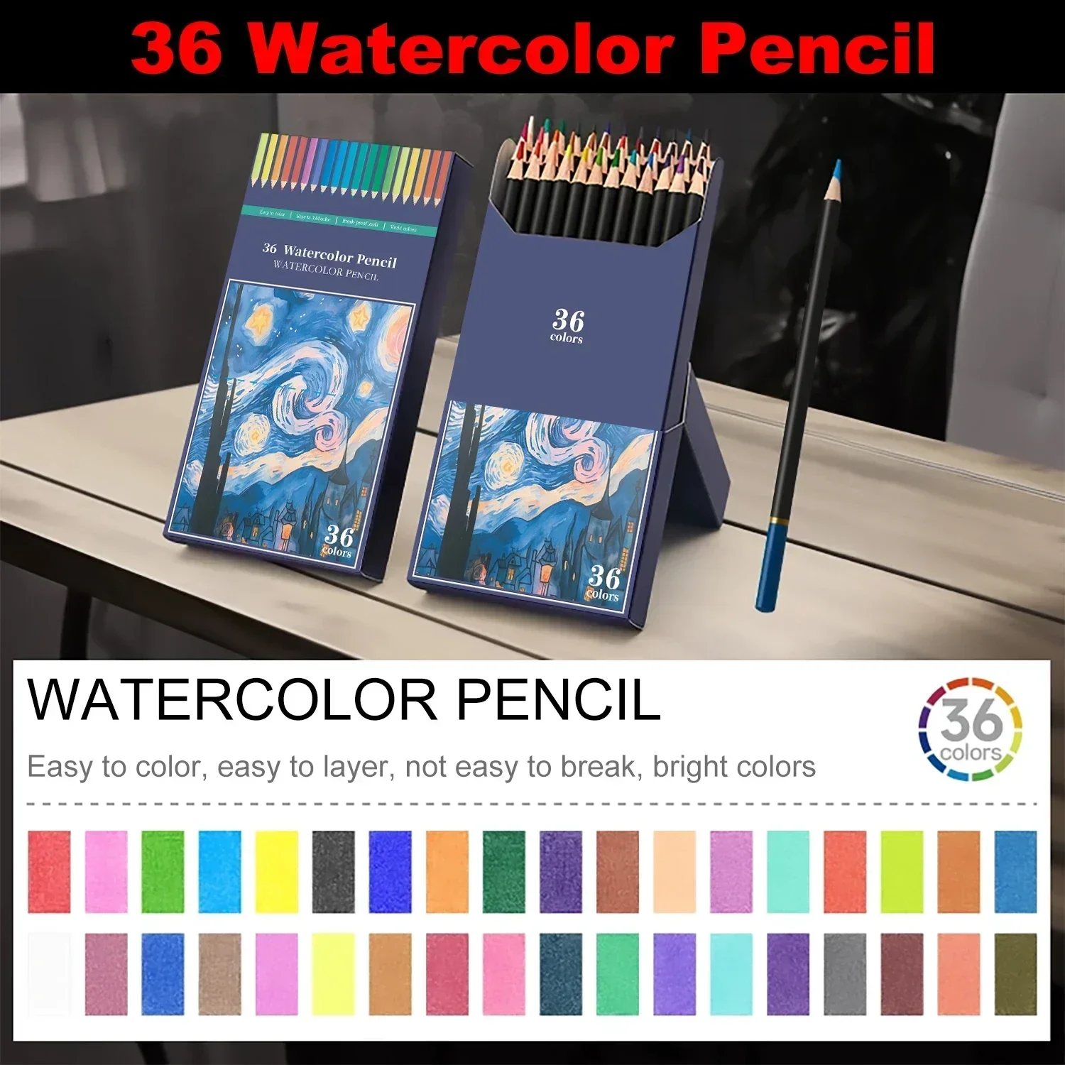 Aquarellbuntstifte Set – Weiche Mine Mit Lebendigen Farben Zum Ausmalen Und Zeichnen Für Erwachsene Aquarellbuntstifte Set – Weiche Mine Mit Lebendigen Farben Zum Ausmalen Und Zeichnen Für Erwachsene - Image 18
