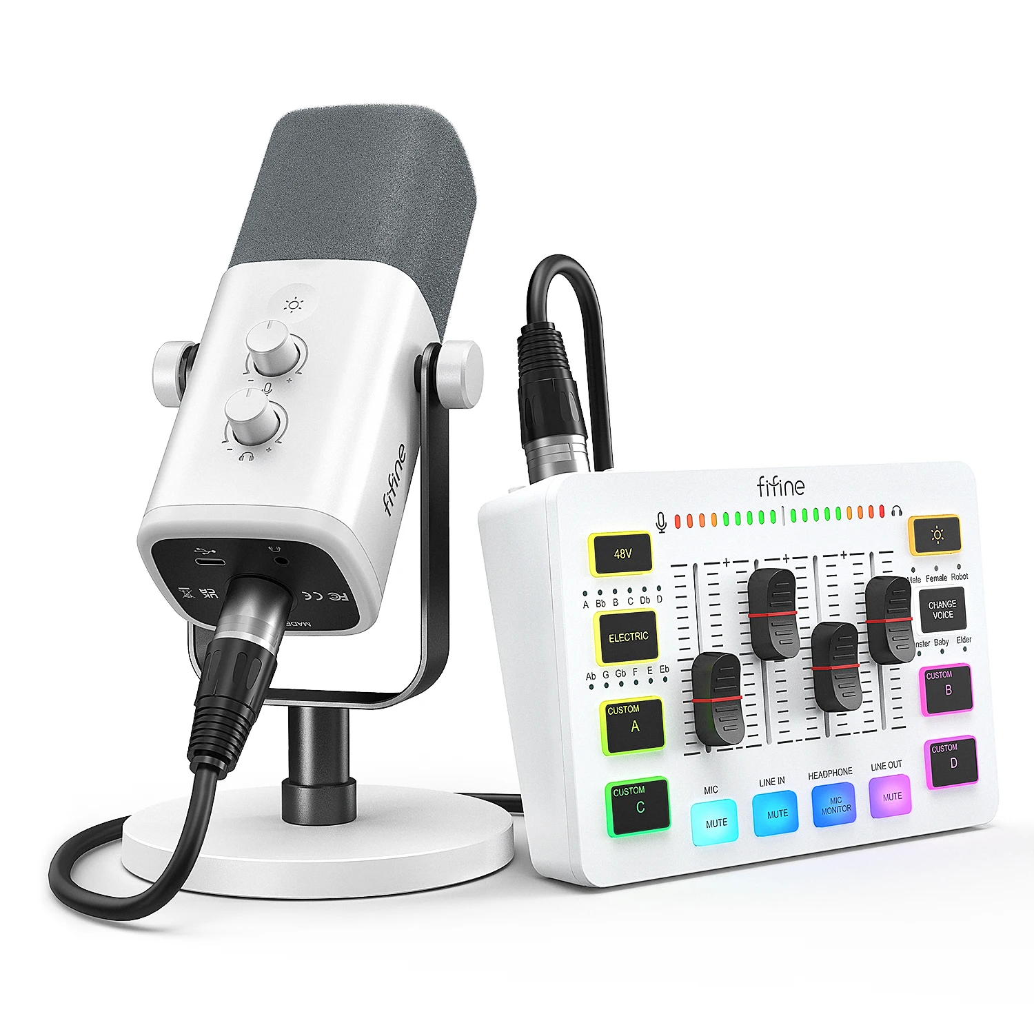 Fifine Ampligame Ks5 Podcast-Kit Mit Rgb-Audiomischer &Amp; Dynamischem Mikrofon – Streaming-Studio-Set Für Pc, Gaming &Amp; Aufnahmen Fifine Ampligame Ks5 Podcast-Kit Mit Rgb-Audiomischer &Amp; Dynamischem Mikrofon – Streaming-Studio-Set Für Pc, Gaming &Amp; Aufnahmen - Image 7